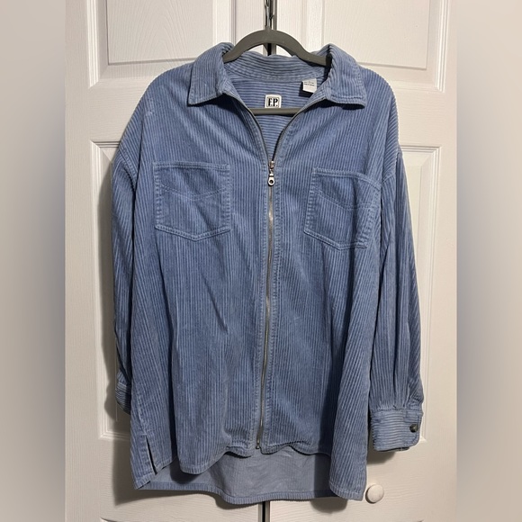 Fast Pace Corduroy Baby Blue Jacket - Picture 1 of 5
